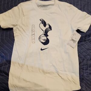 Nike White and Blue Graphic Boy's T-Shirt